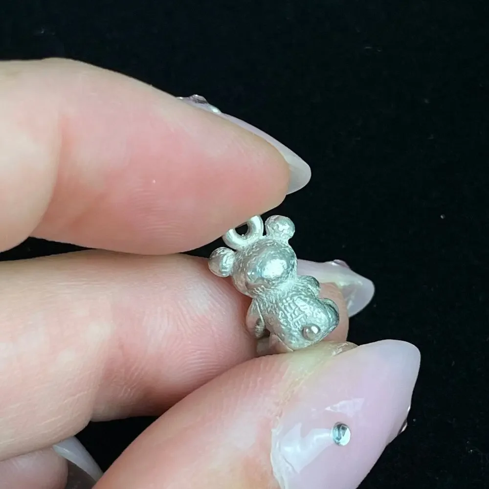 James Avery Retired Sterling Silver Teddy Bear Charm Cut Loop